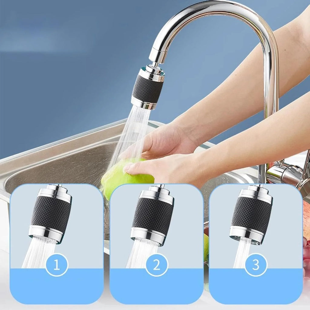 Stainless Steel 360 Degree Flexible tap extender for kitchen sink