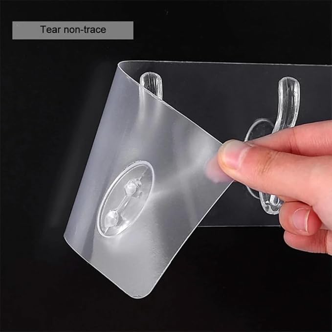 Heavy Duty Self-Adhesive Wall Hooks (Pack of 10)