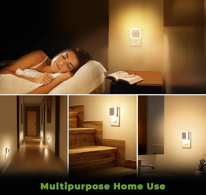 Night Lamp Sensor LED Light — Auto On/Off Plug-In Night Light