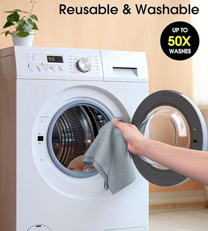 Microfiber Reusable Cleaning Cloth (25 Sheets)