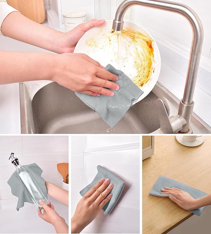 Microfiber Reusable Cleaning Cloth (25 Sheets)