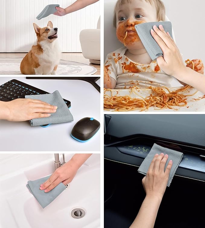 Microfiber Reusable Cleaning Cloth (25 Sheets)