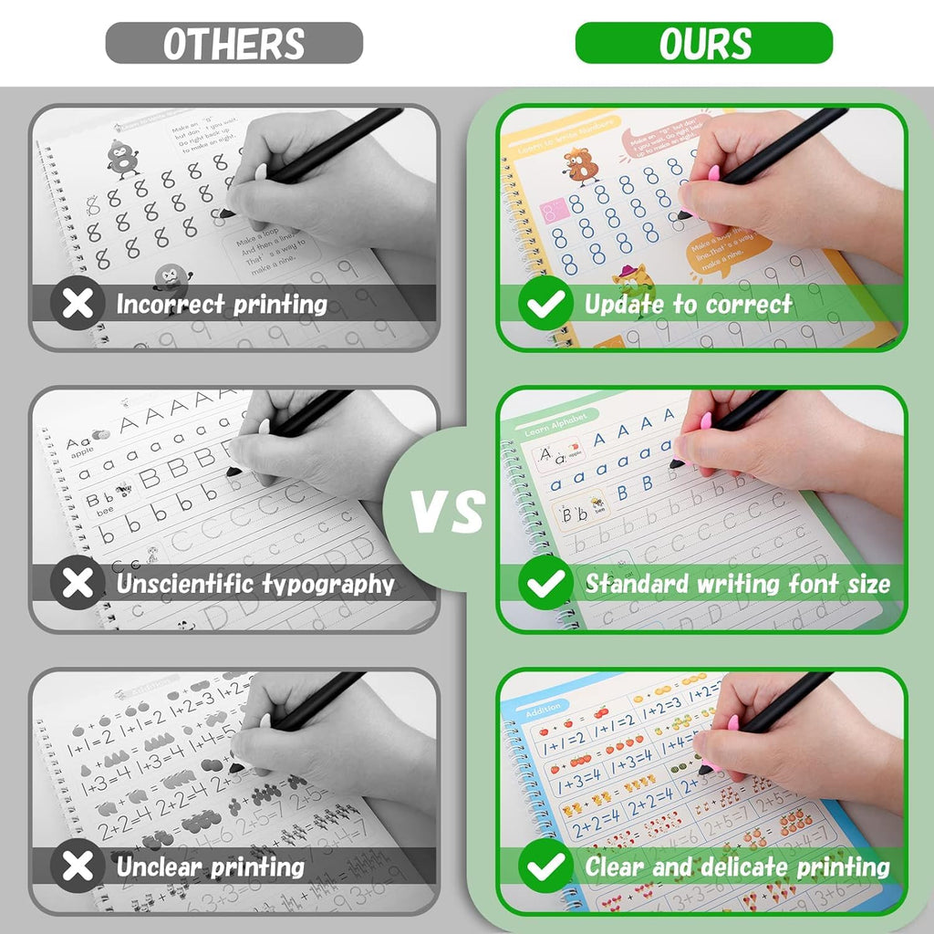 Magic Practice Copybook for Kids — Reusable Writing Book