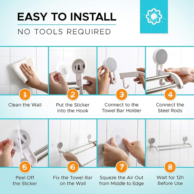 Towel Napkin Holder Bar for Bathroom and Kitchen
